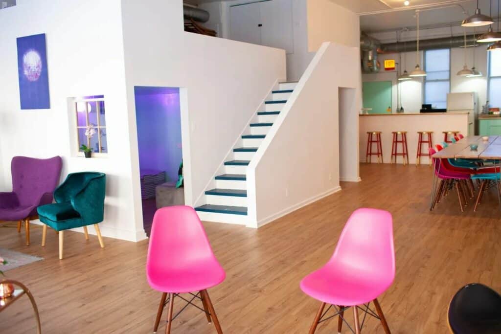 chic colorful loft and gallery