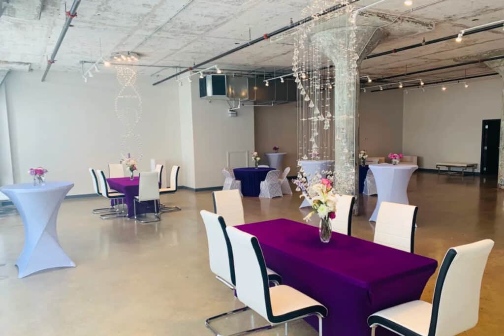 high ceiling open floor loft with elegance