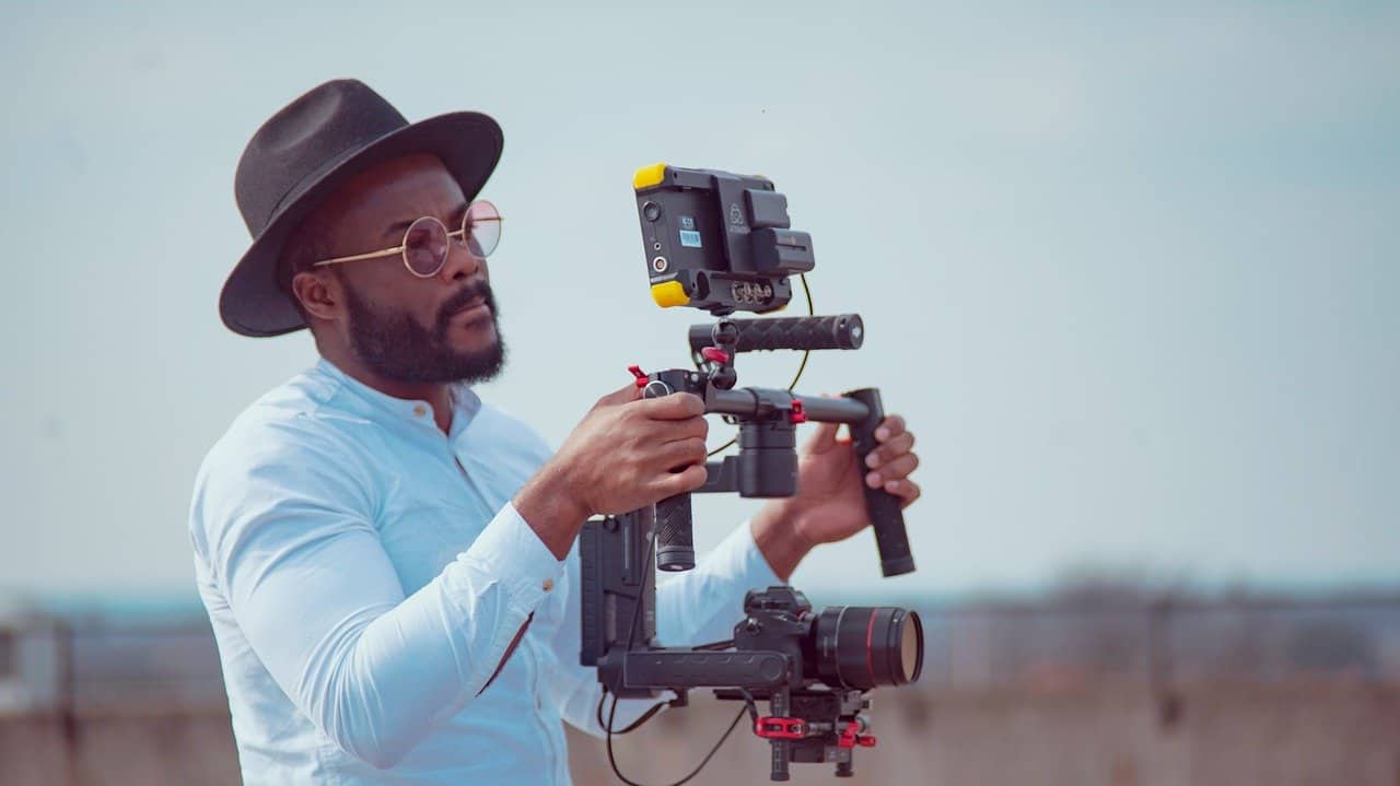 cinematographer with camera