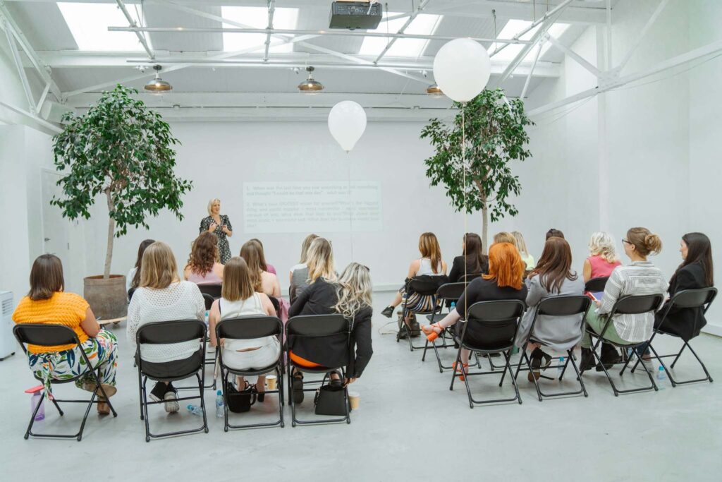 Seated workshop seminar for corporate planners in Atlanta venue