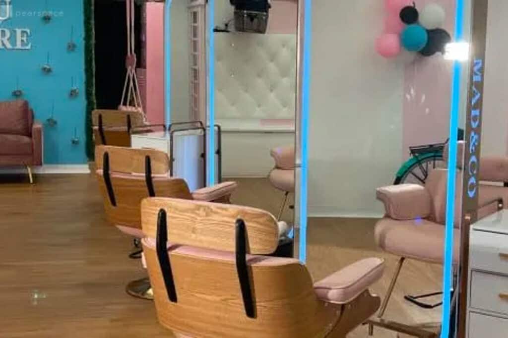 european-style upscale pink salon