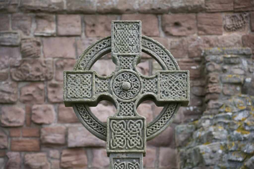 celtic knot engraved in stone