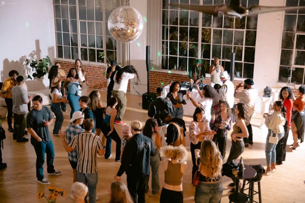 a dance party at a Peerspace event venue