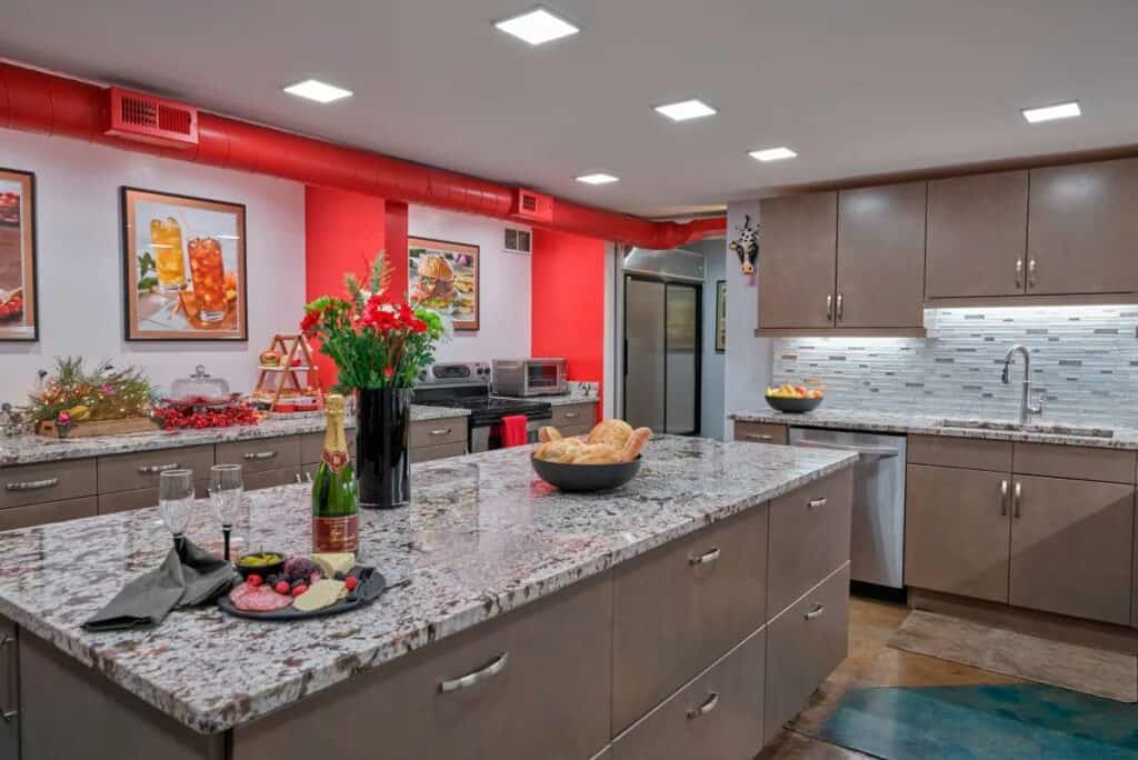 chef's kitchen for demos or photos