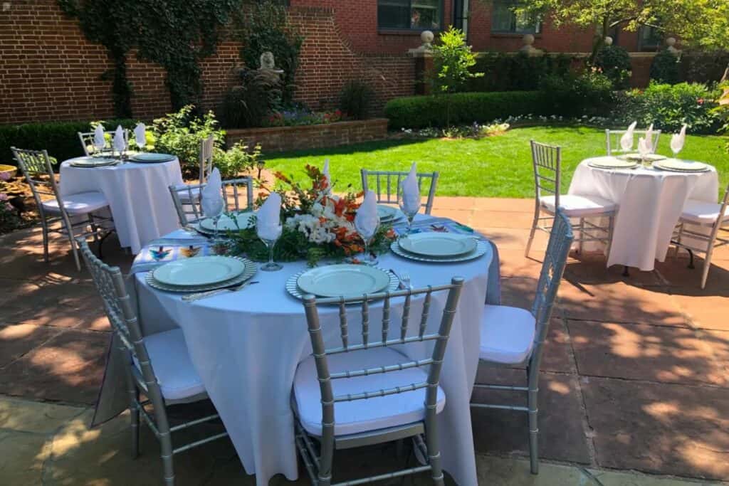 historic building with sunny courtyard