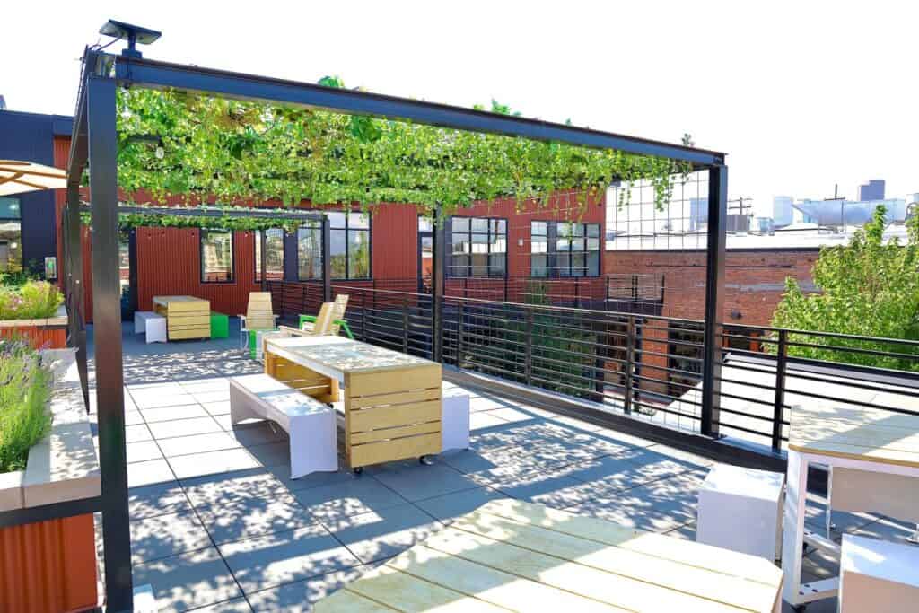 spacious rooftop event space in downtown denver