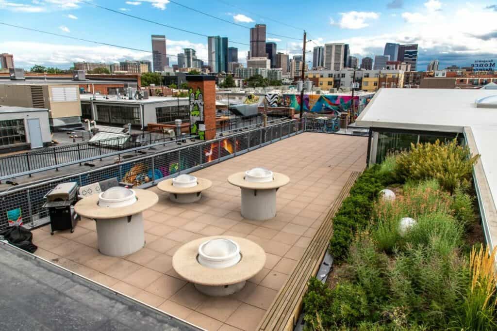 stylish rooftop venue