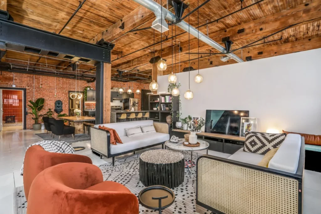 a posh industrial loft in detroit