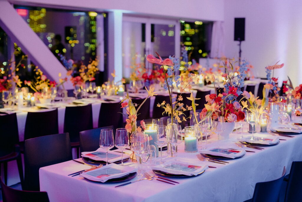 A tablescape at a NYC event planned by Emily Monus Events