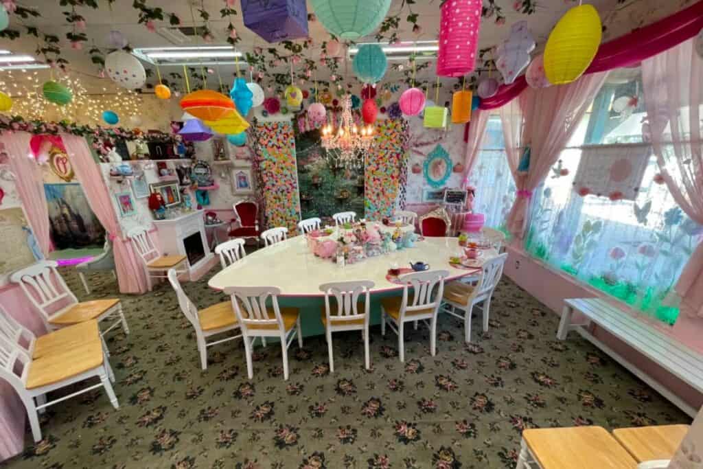 dollhouse costume shop tea party