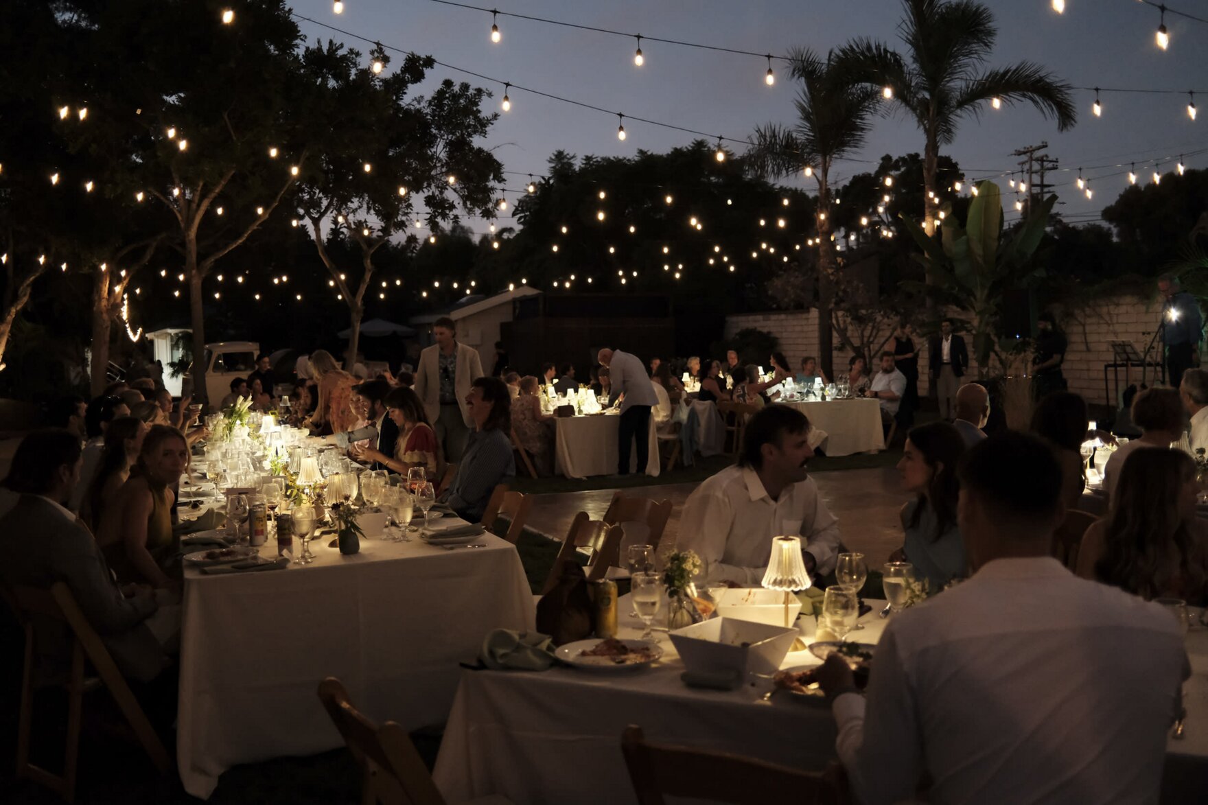 Outdoor Arizona event setup ready for guests against a desert backdrop
