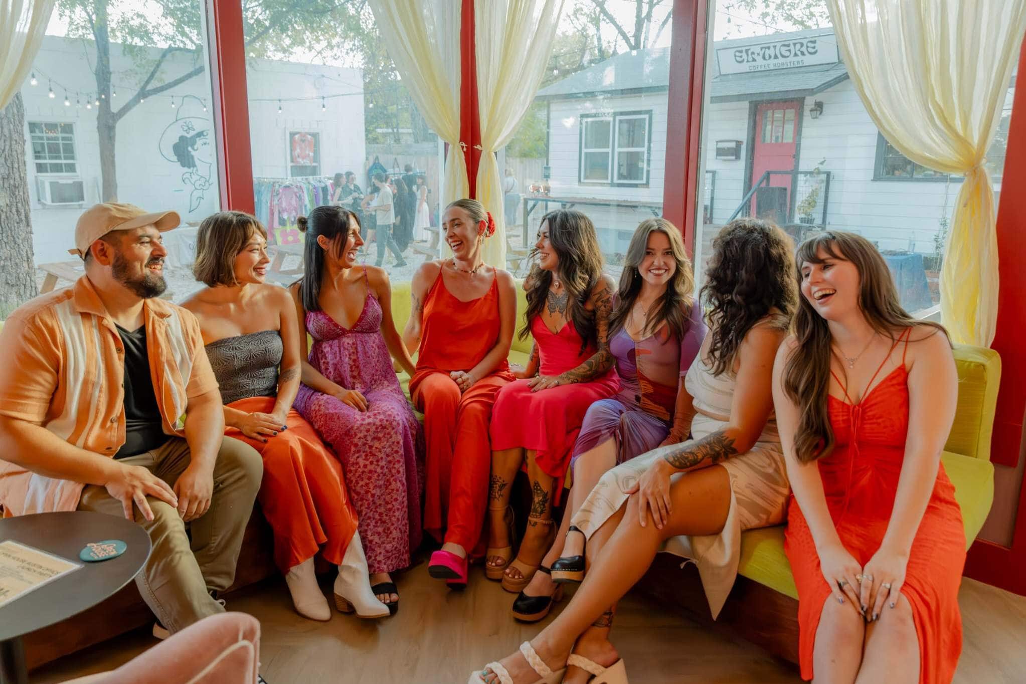 Styled social gathering at a modern Austin indoor event venue