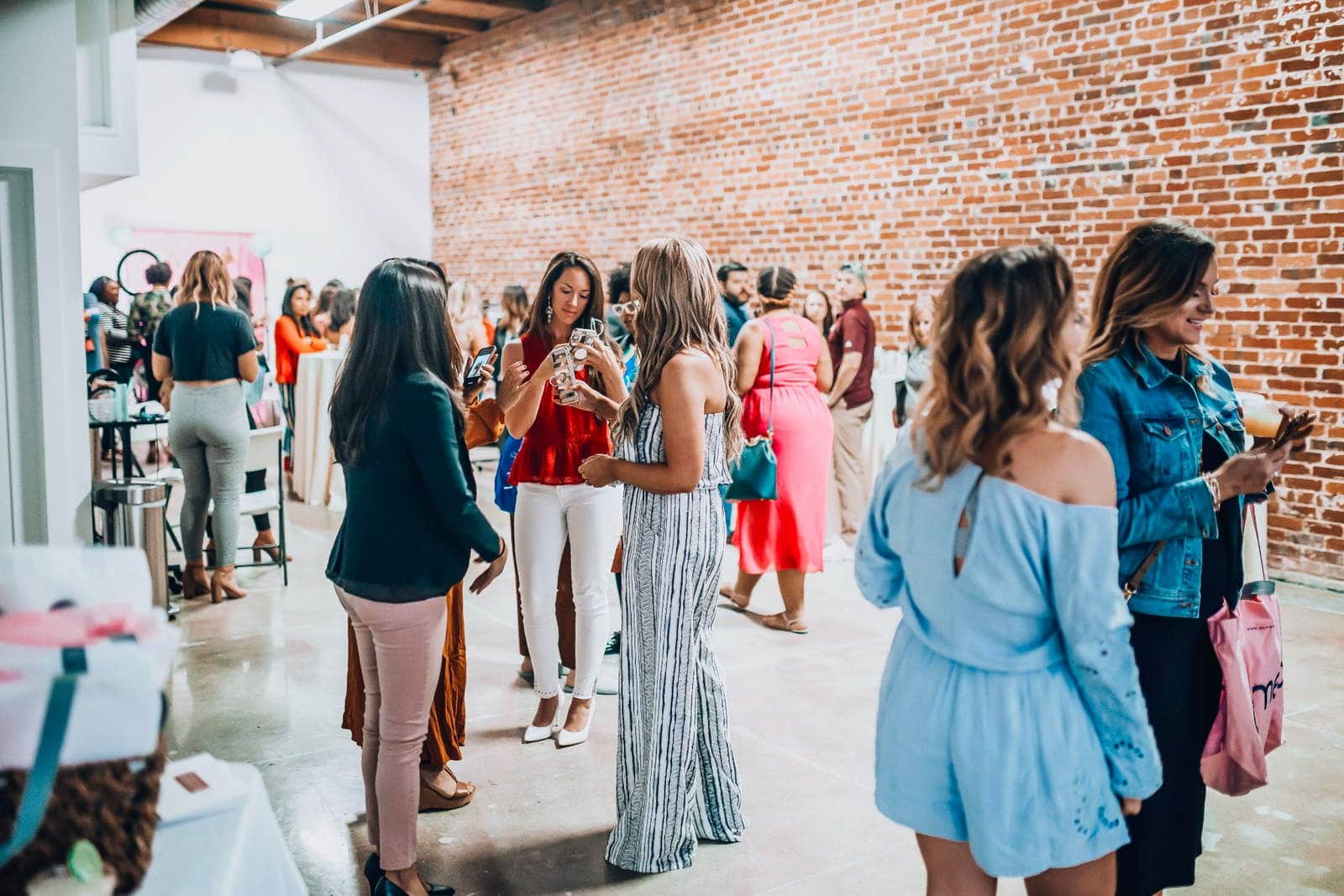 Houston social gathering in stylish industrial event venue