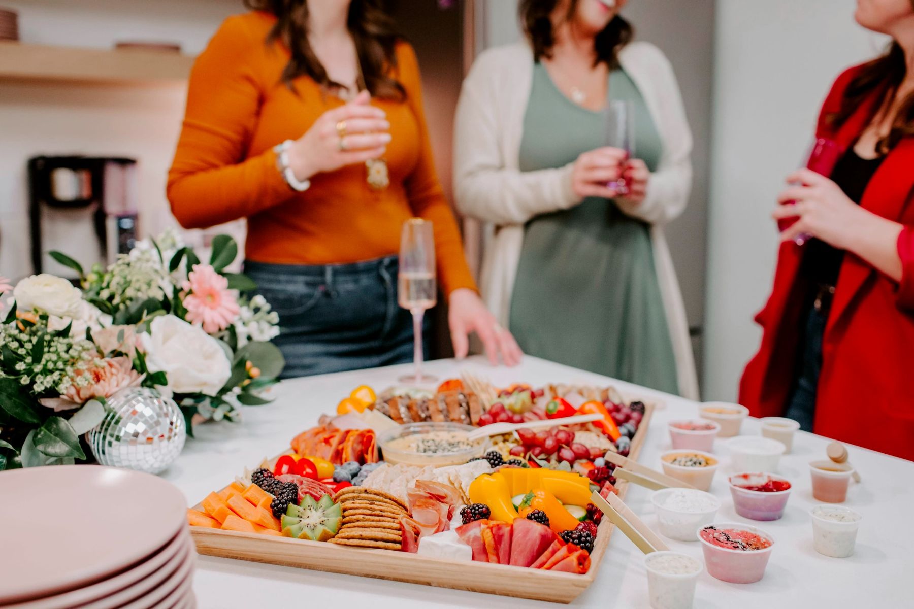 Polished charcuterie and beverage display at a Memphis event