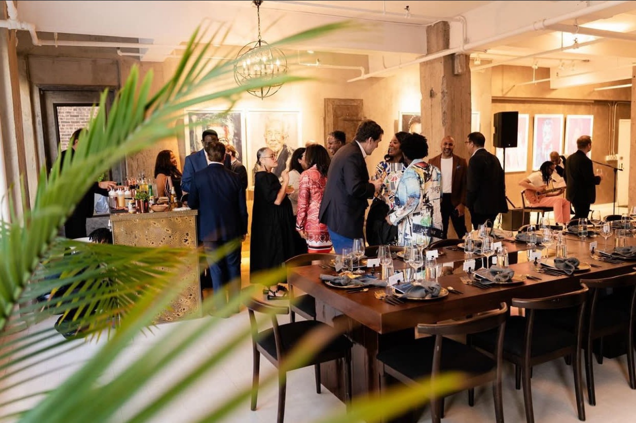 Curated New Jersey event planners setting up a reception space