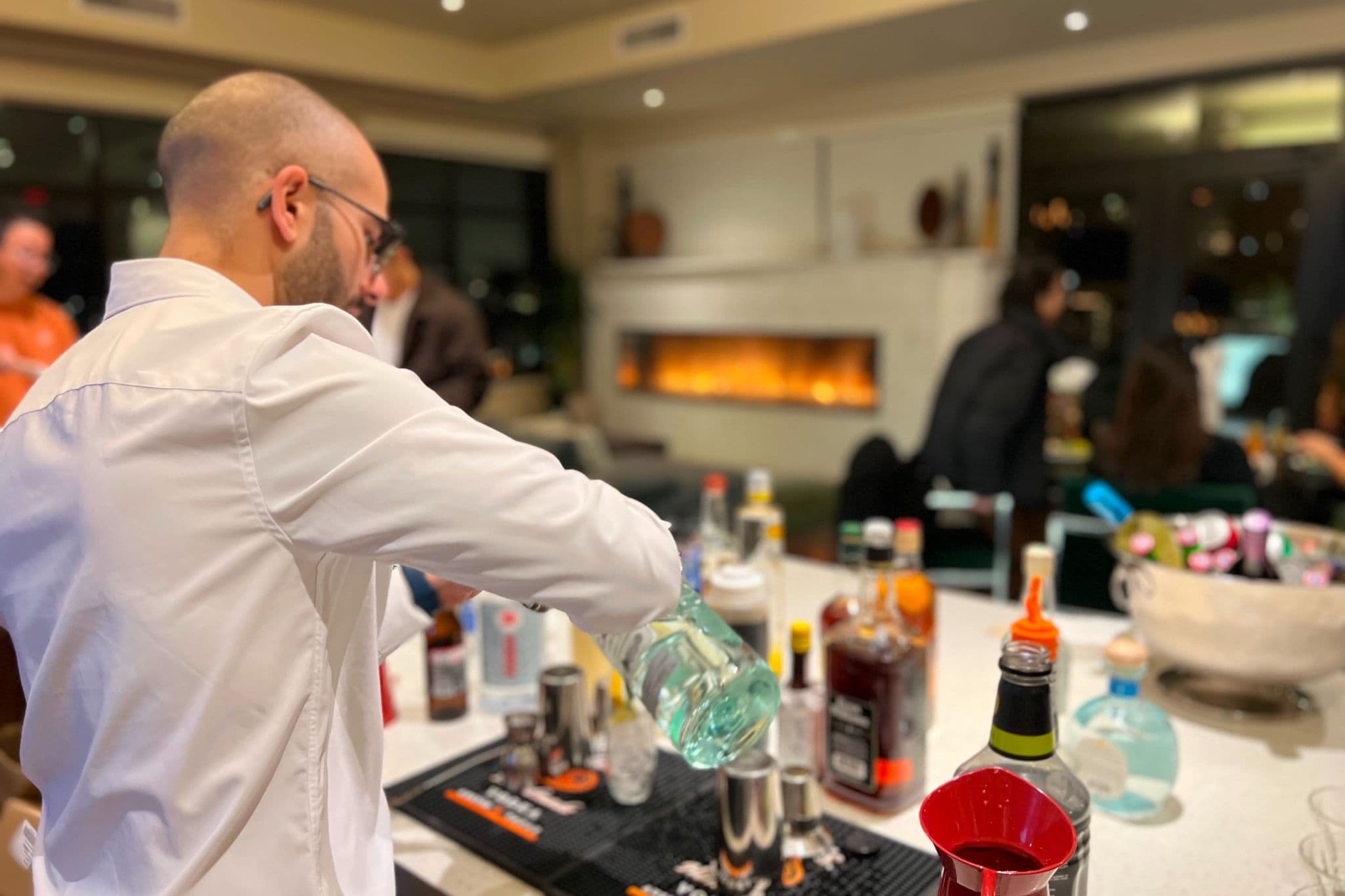 Beverage service and event activity at upscale Portland venue