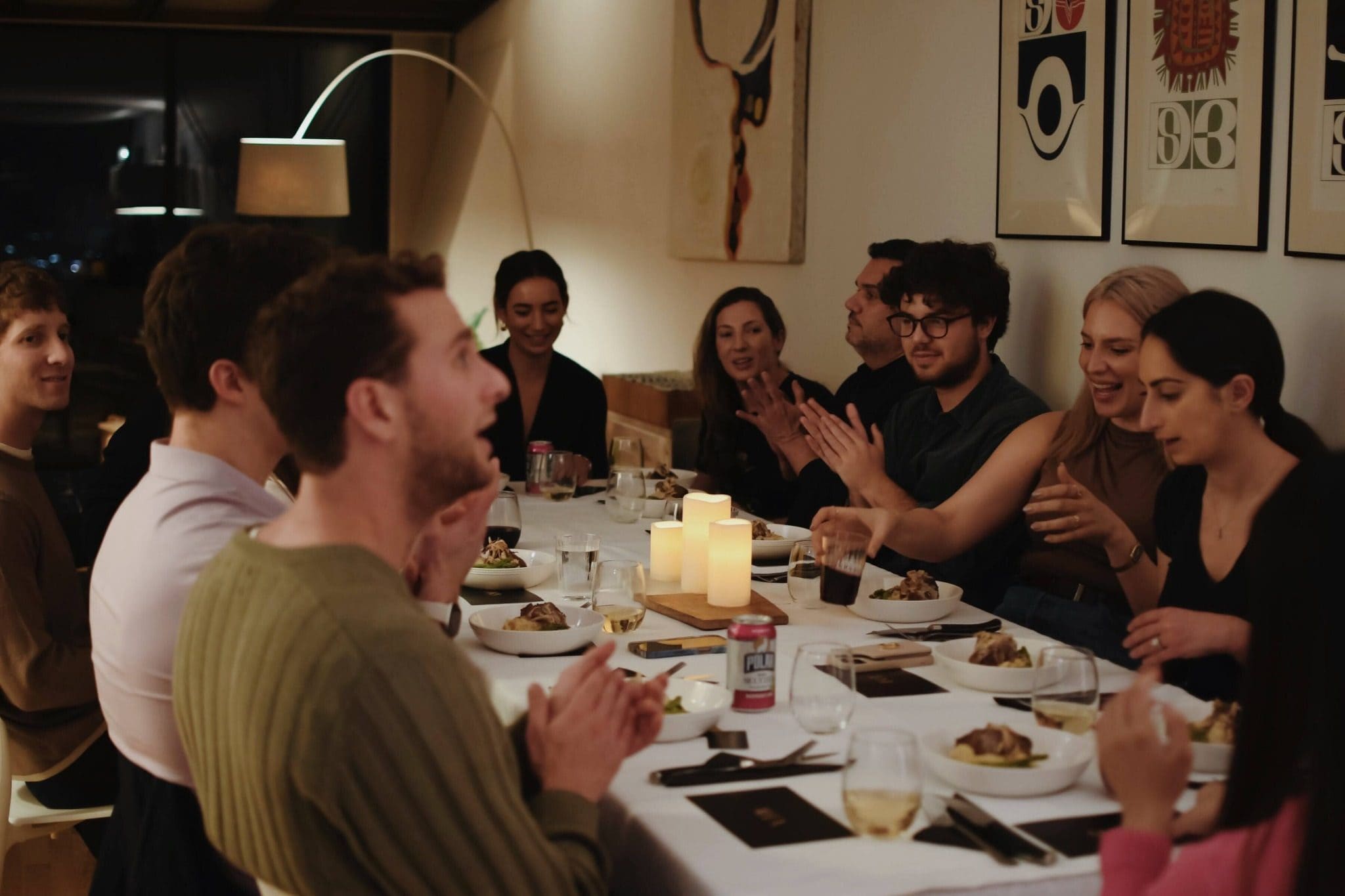 Intimate San Francisco dinner party with curated table settings