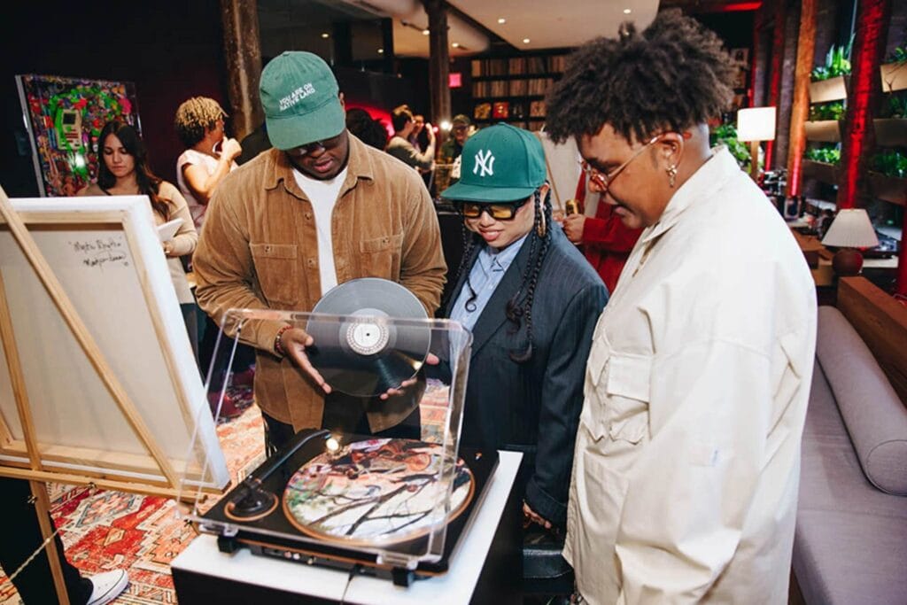 Music event with guests and vinyl records organized by event planner in Virginia