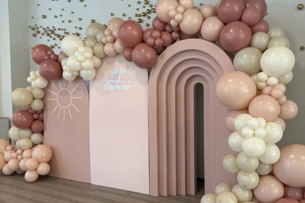 baby shower decor at a Modern Event Space & Cafe