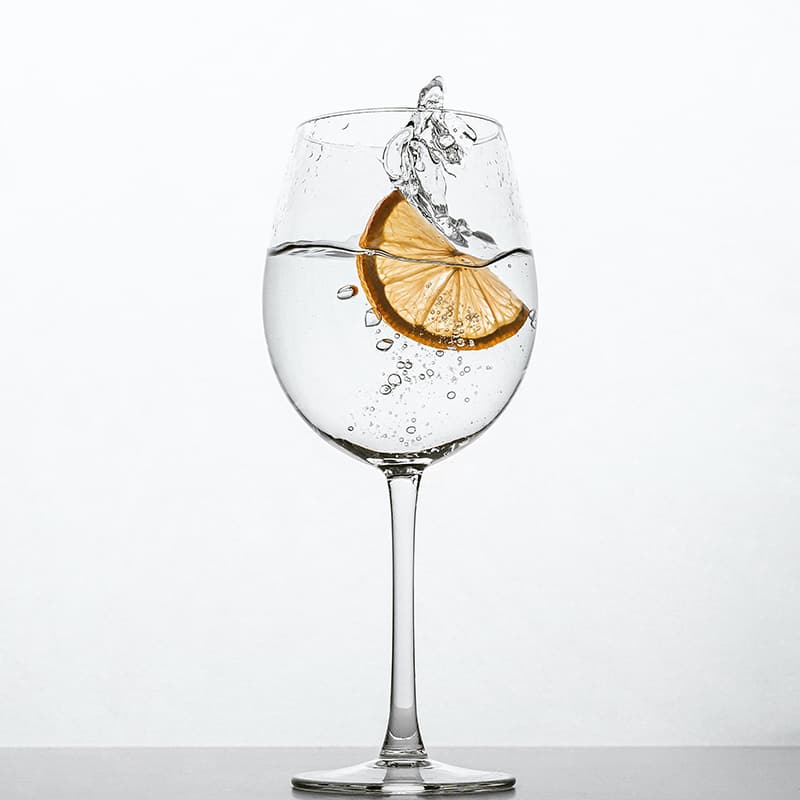 wine glass with water