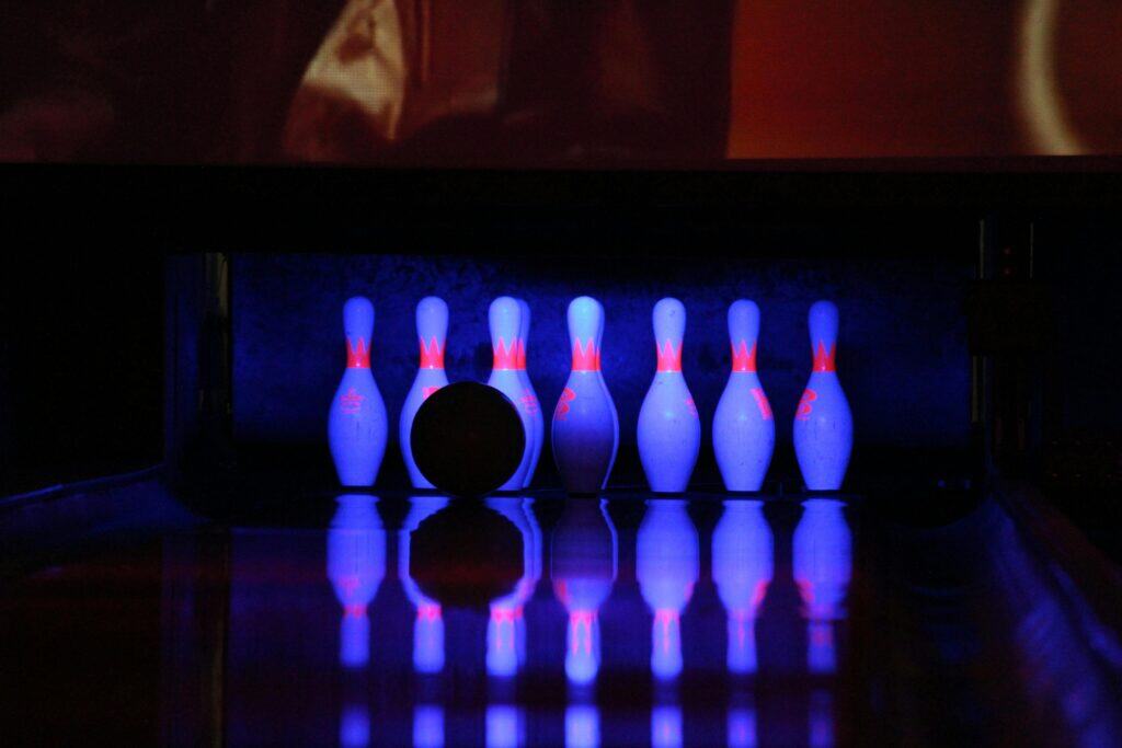 Glow-in-the-dark bowling