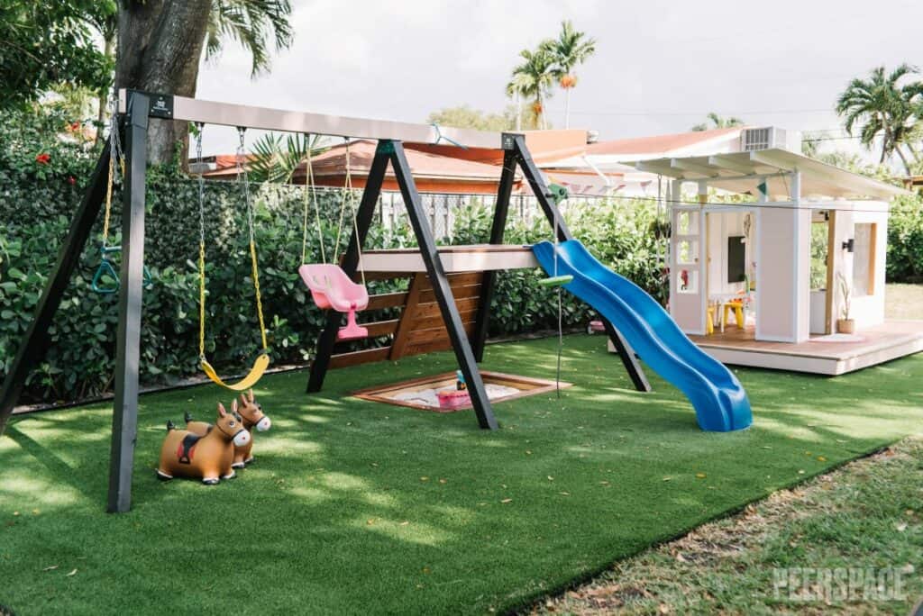 Mid-Century Modern Kids Playhouse and Playground