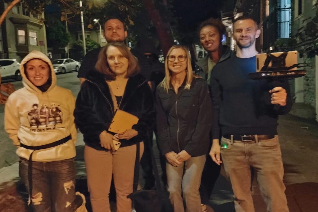 A group of ghost hunters on a hunt in San Francisco