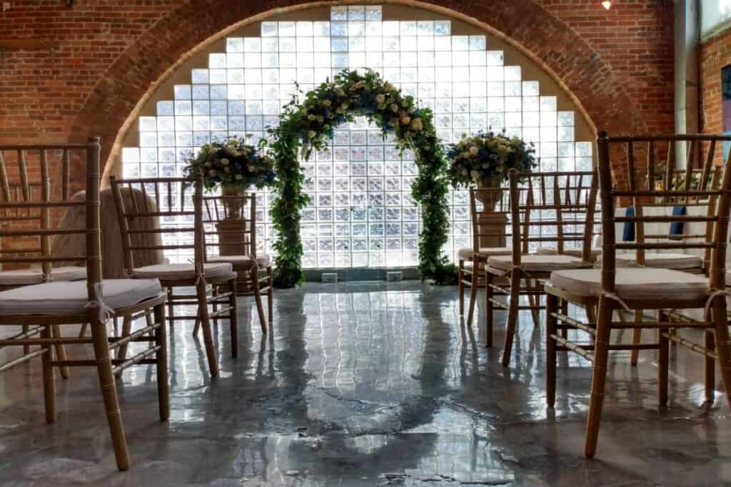 a houston brick and glass wedding venue