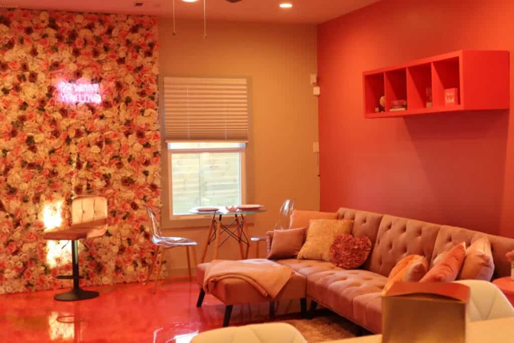 pink chic townhome in houston