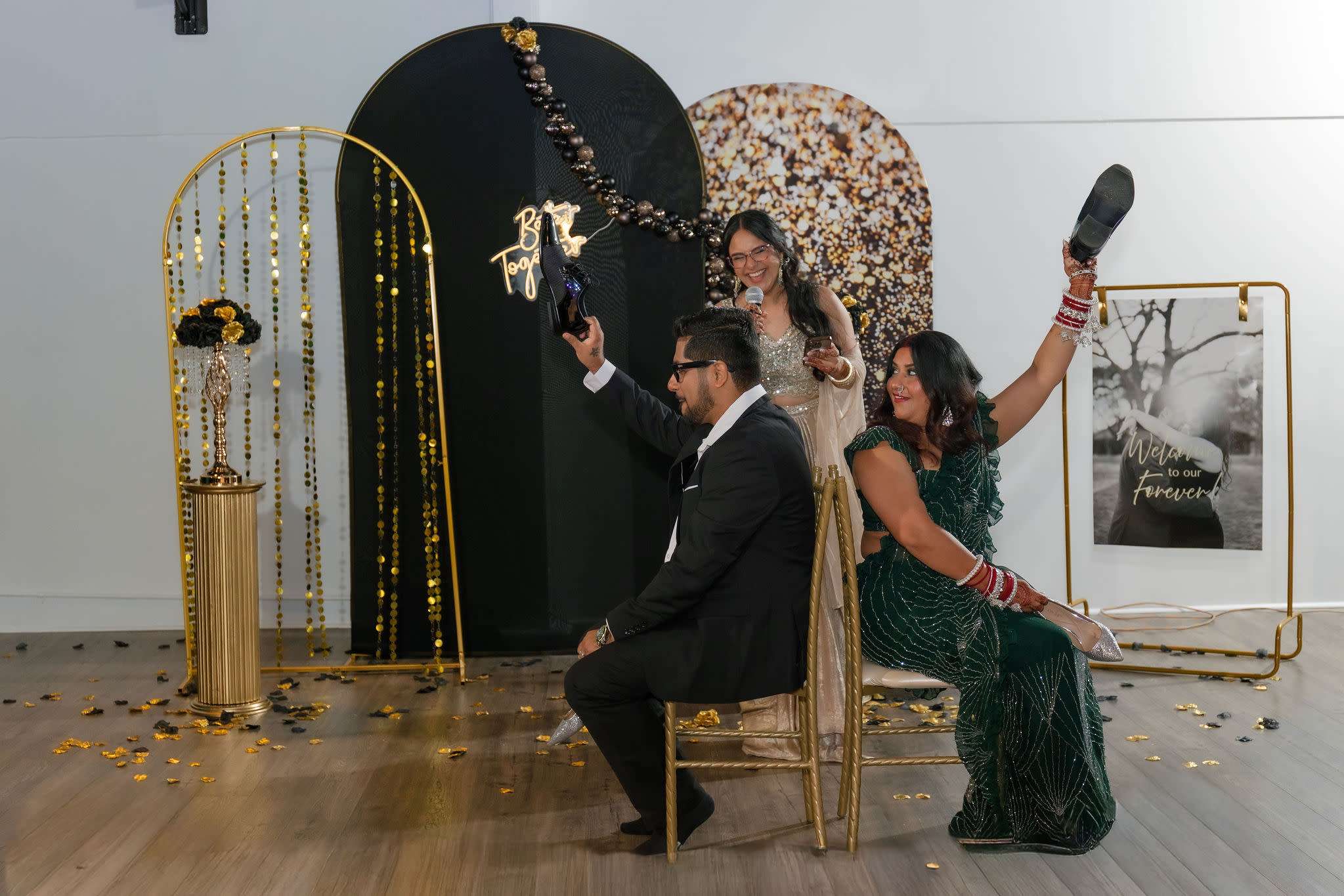 Bride and groom during an Indian wedding ceremony in San Antonio