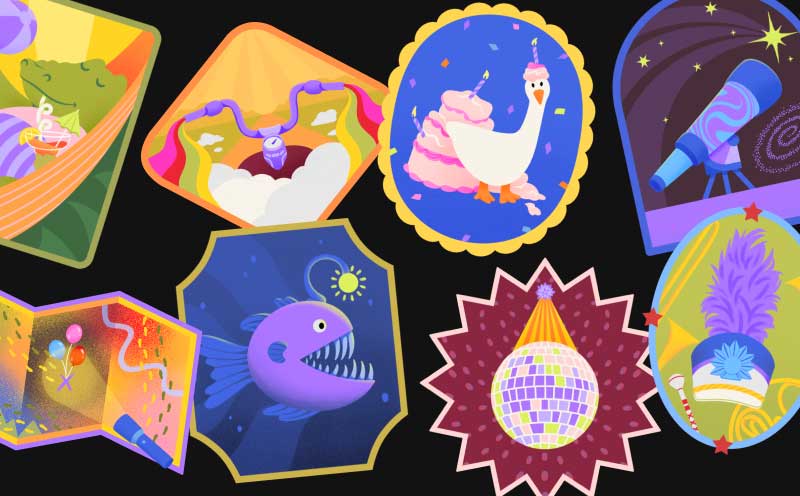 stickers of the connection types