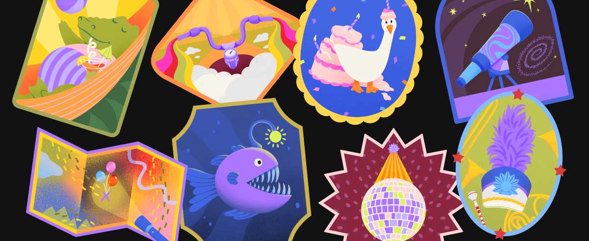 stickers of the connection types