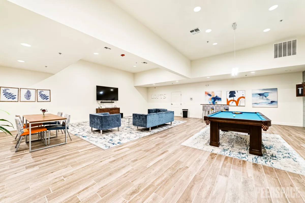 Modern Lounge with Pool Table & Games