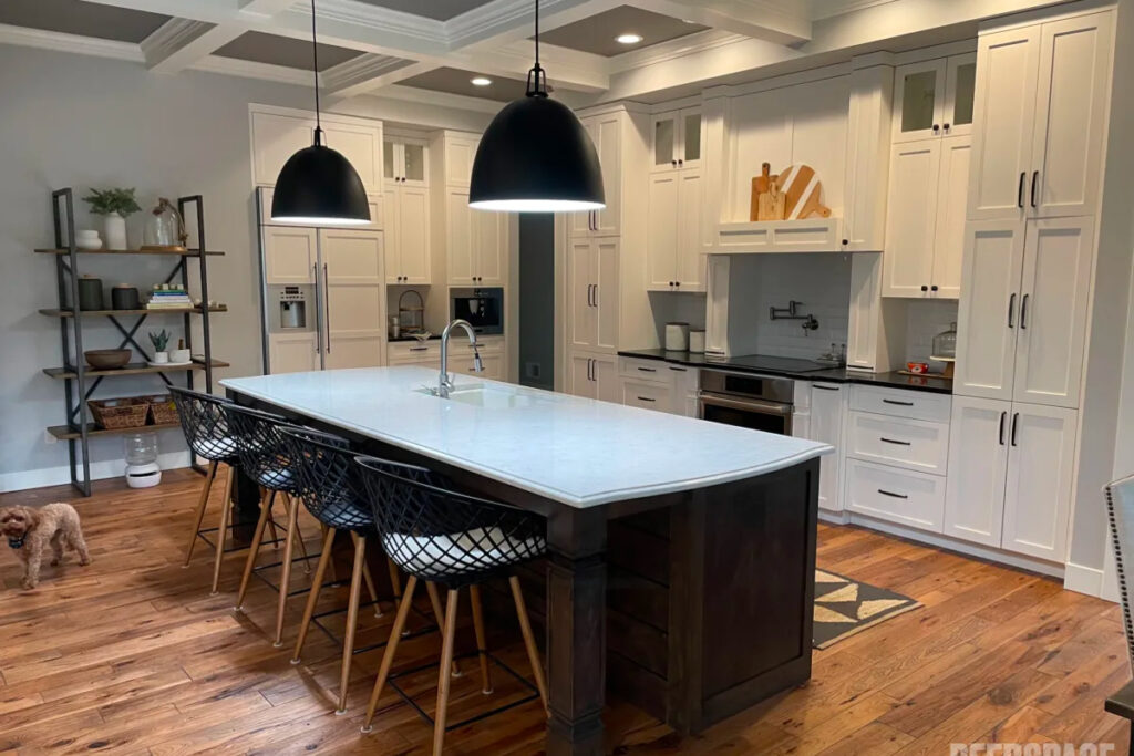 Black & White Home, Open Floor Plan + Beautiful Lighting