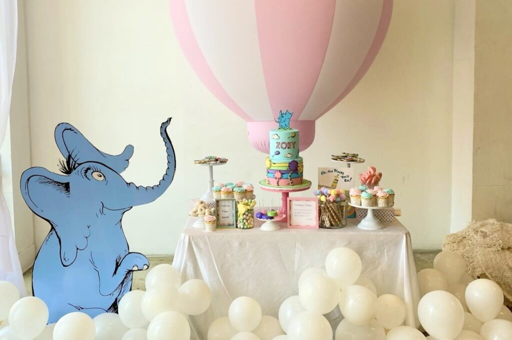 kid's birthday party with dr. seuss theme