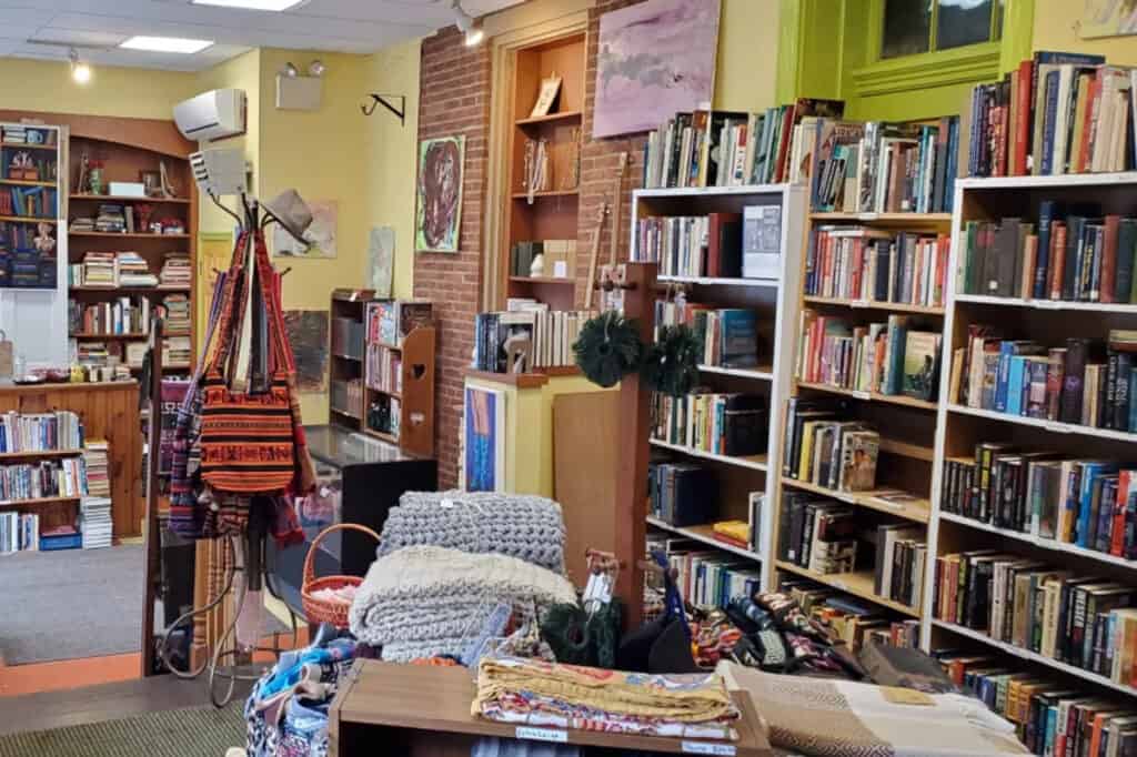 a bookstore with books and gifts