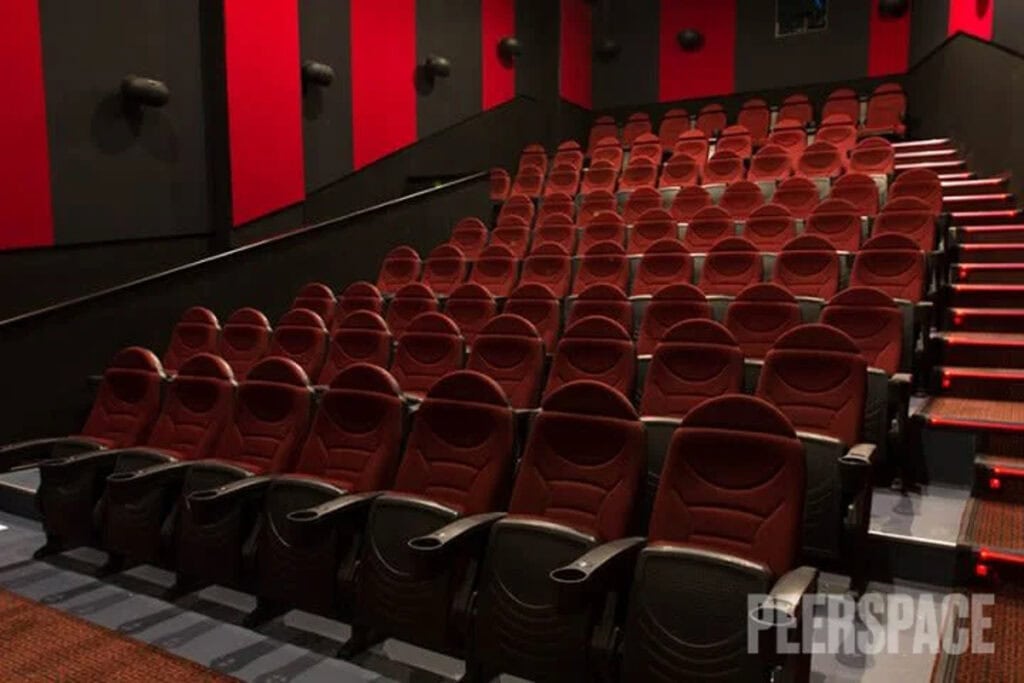 Private modern movie theater for parties, events, conferences, lectures, or trainings