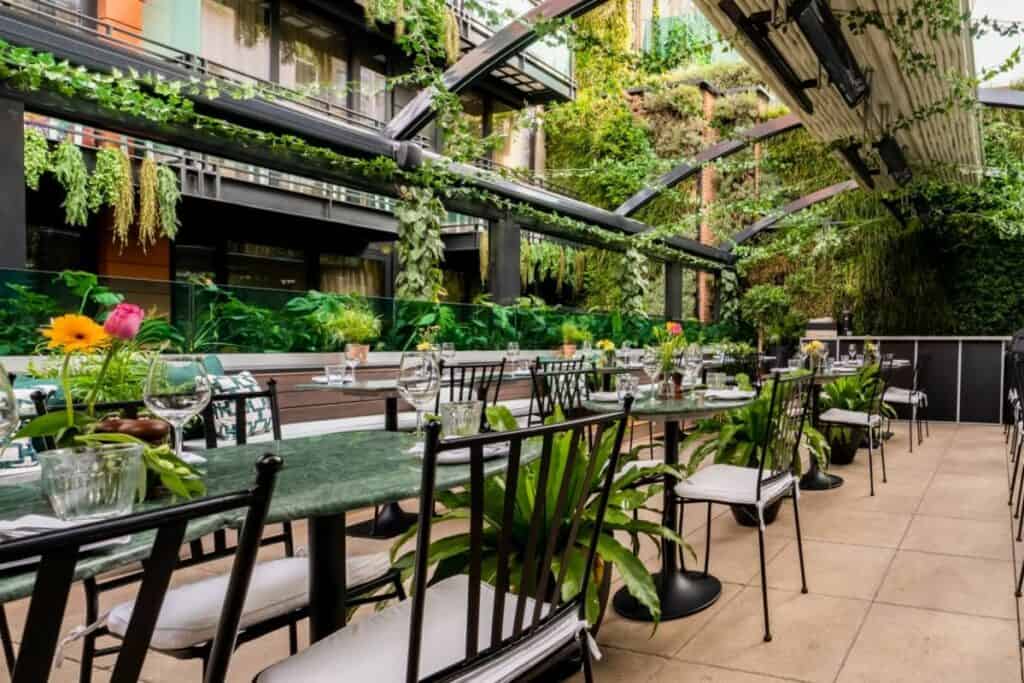 italian restaurant terrace in london