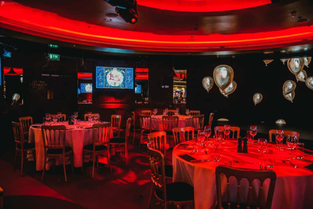 giant event space with full wall screens in london
