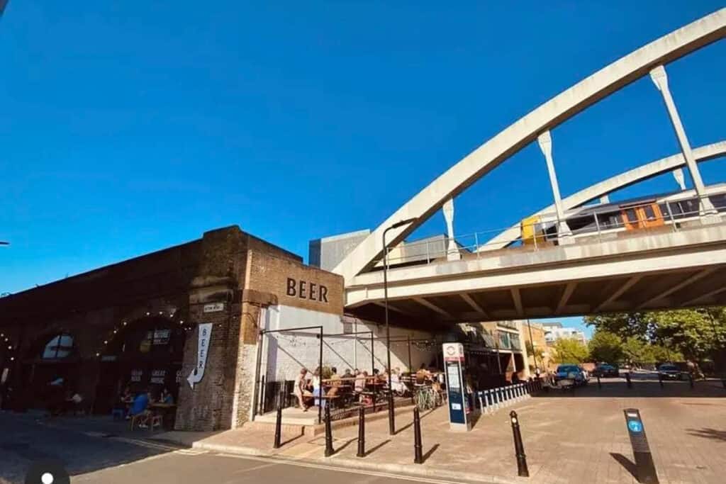 terrace in a taproom venue london