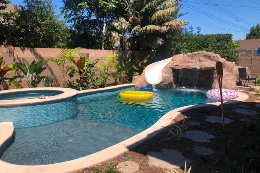 Tropical Backyard Pool Oasis