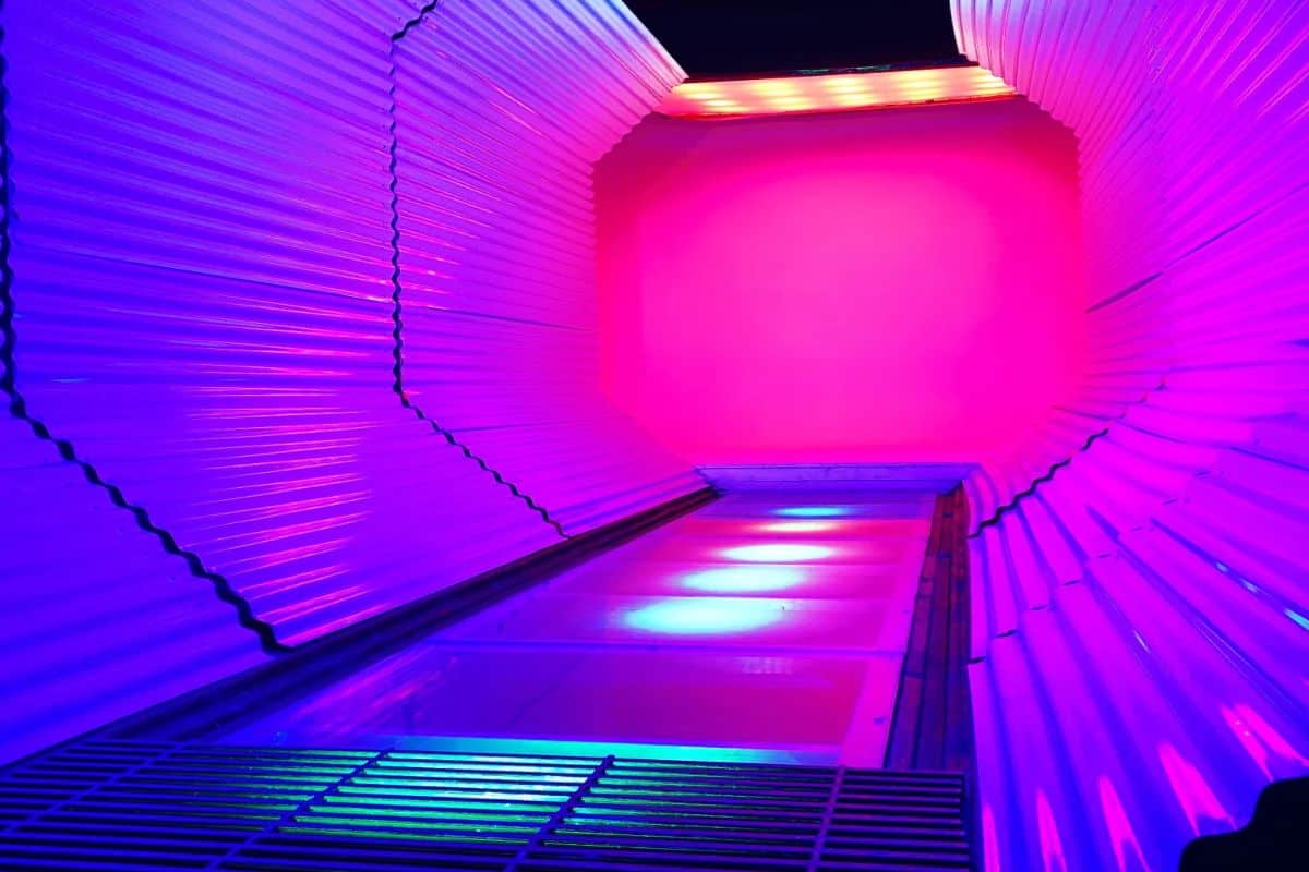 neon LED production tunnel