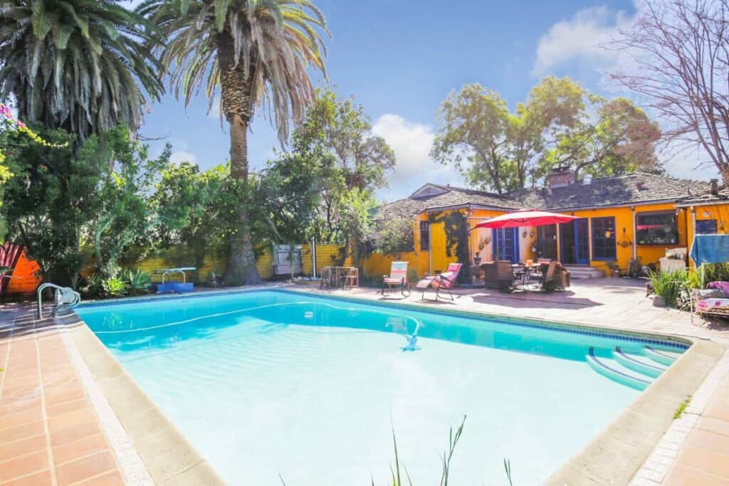 charming house with a heated pool in studio city