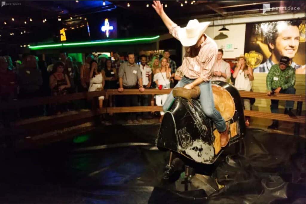 country nightclub with mechanical bull