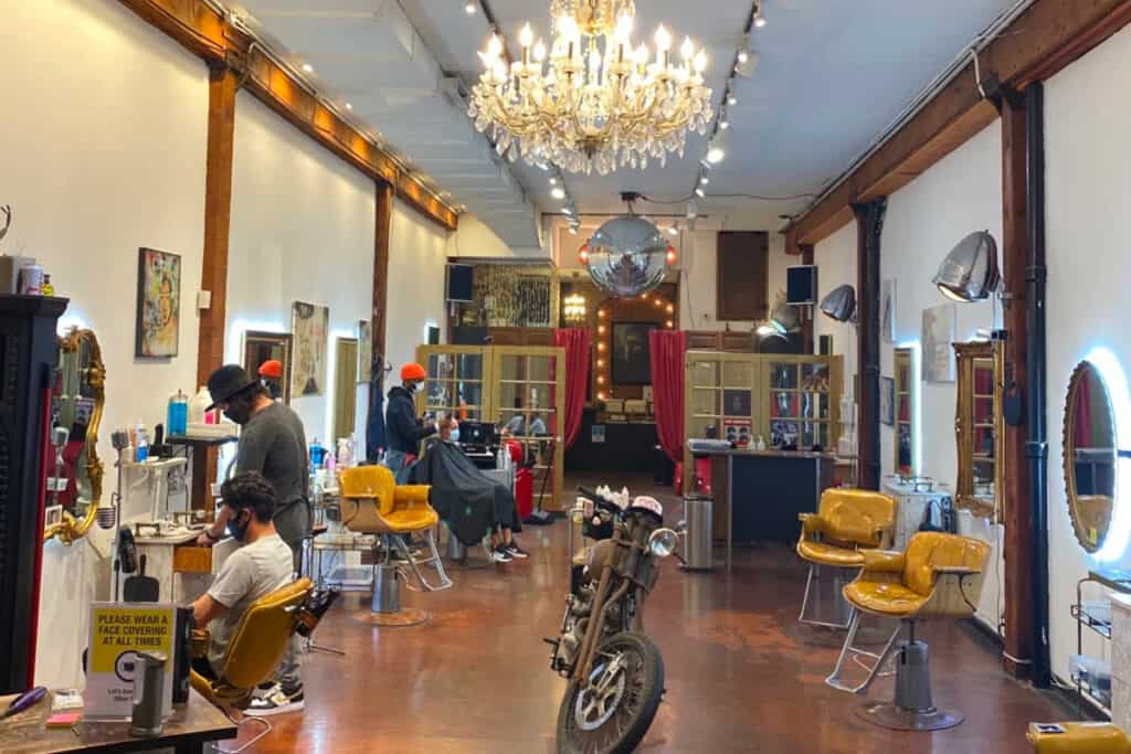 disco hair salon and party space in Hollywood 