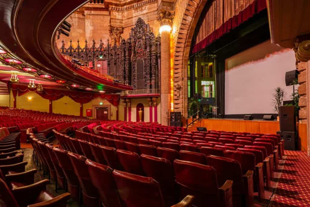 historic theater and stage in central los angeles