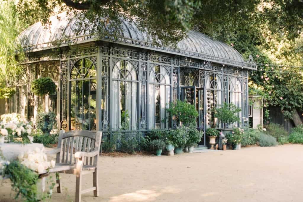 lush estate greenhouse in LA