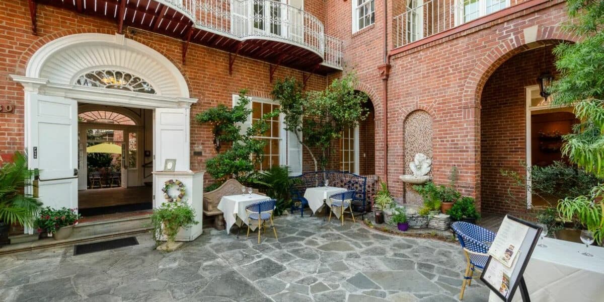 european style courtyard