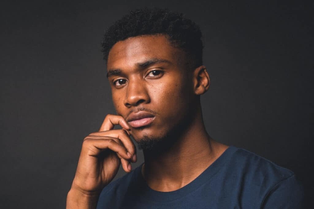 a man posing for a headshot