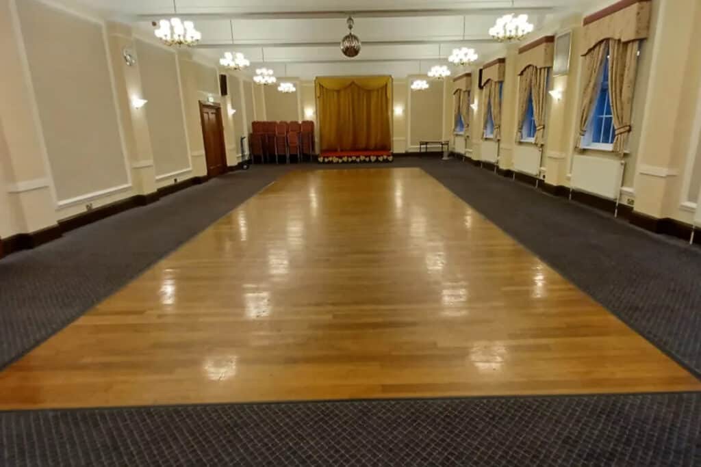 large function room with dance floor in manchester